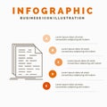 Code, coding, doc, programming, script Infographics Template for Website and Presentation. Line Gray icon with Orange infographic Royalty Free Stock Photo