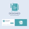 Code, coding, file, programming, script Business Logo Glyph Icon Symbol for your business. Turquoise Business Cards with Brand Royalty Free Stock Photo