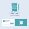Code, coding, file, programming, script Business Logo Glyph Icon Symbol for your business. Turquoise Business Cards with Brand Royalty Free Stock Photo