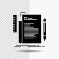 Code, coding, file, programming, script Glyph Icon on Transparent Background. Black Icon Royalty Free Stock Photo