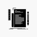 Code, coding, file, programming, script Glyph Icon. Vector isolated illustration Royalty Free Stock Photo