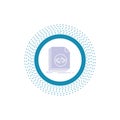 Code, coding, file, programming, script Glyph Icon. Vector isolated illustration Royalty Free Stock Photo