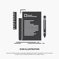 Code, coding, file, programming, script Icon. glyph vector gray symbol for UI and UX, website or mobile application Royalty Free Stock Photo