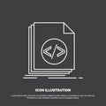 Code, coding, file, programming, script Icon. Line vector symbol for UI and UX, website or mobile application Royalty Free Stock Photo