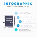 Code, coding, file, programming, script Infographics Template for Website and Presentation. GLyph Gray icon with Blue infographic Royalty Free Stock Photo