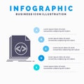 Code, coding, file, programming, script Infographics Template for Website and Presentation. GLyph Gray icon with Blue infographic Royalty Free Stock Photo