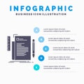 Code, coding, file, programming, script Infographics Template for Website and Presentation. GLyph Gray icon with Blue infographic Royalty Free Stock Photo