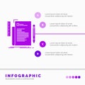 Code, coding, file, programming, script Infographics Template for Website and Presentation. GLyph Purple icon infographic style Royalty Free Stock Photo