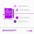 Code, coding, file, programming, script Infographics Template for Website and Presentation. GLyph Purple icon infographic style Royalty Free Stock Photo