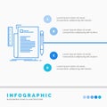 Code, coding, file, programming, script Infographics Template for Website and Presentation. Line Blue icon infographic style Royalty Free Stock Photo