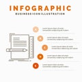 Code, coding, file, programming, script Infographics Template for Website and Presentation. Line Gray icon with Orange infographic Royalty Free Stock Photo
