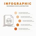 Code, coding, file, programming, script Infographics Template for Website and Presentation. Line Gray icon with Orange infographic Royalty Free Stock Photo