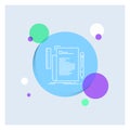 Code, coding, file, programming, script White Line Icon colorful Circle Background Royalty Free Stock Photo