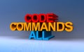 code commands all on blue