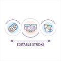 Code comparison process loop concept icon
