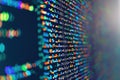 Code on Computer Screen Displaying Software Development Royalty Free Stock Photo