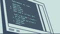 Code on computer screen, programming and technology concept vector design Generative AI Royalty Free Stock Photo