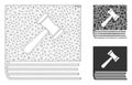 Code of Conduct Vector Mesh Network Model and Triangle Mosaic Icon Royalty Free Stock Photo