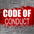 Code of conduct word cloud Royalty Free Stock Photo
