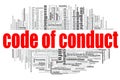 Code of conduct word cloud Royalty Free Stock Photo