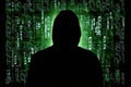 Code crime network binary hacking security technology computer virus hacker data digital criminal Royalty Free Stock Photo