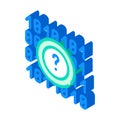 code data science isometric icon vector illustration Royalty Free Stock Photo