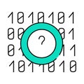 code data science icon color illustration Royalty Free Stock Photo