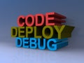 Code deploy debug Royalty Free Stock Photo