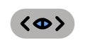 Code or Developer Mode Icon with Eye, Angle Brackets UI, vector design Generative AI Royalty Free Stock Photo