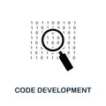 Code Development icon. Creative element design from programmer icons collection. Pixel perfect Code Development icon for web Royalty Free Stock Photo