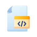 Code document file paper page script source single isolated icon with smooth style Royalty Free Stock Photo