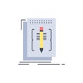 Code, edit, editor, language, program Flat Color Icon Vector