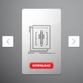 Code, edit, editor, language, program Line Icon in Carousal Pagination Slider Design & Red Download Button Royalty Free Stock Photo