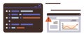Coding Interface and Dashboard with Error Notification Highlighting System Troubleshooting Royalty Free Stock Photo