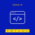 Code editor icon. Graphic elements for your design