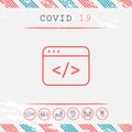 Code editor icon. Graphic elements for your design