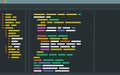Code editor interface on computer screen