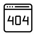 Code error vector line icon