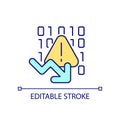 Code errors RGB color icon Royalty Free Stock Photo
