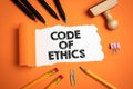 Code Of Ethics. Accountability, principles, integrity and values
