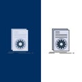 Code, executable, file, running, script Flat Color Icon Vector Royalty Free Stock Photo