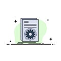 Code, executable, file, running, script Flat Color Icon Vector Royalty Free Stock Photo