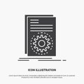 Code, executable, file, running, script Icon. glyph vector gray symbol for UI and UX, website or mobile application Royalty Free Stock Photo