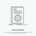 Code, executable, file, running, script Icon. Line vector gray symbol for UI and UX, website or mobile application Royalty Free Stock Photo