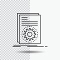 Code, executable, file, running, script Line Icon on Transparent Background. Black Icon Vector Illustration