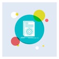 Code, executable, file, running, script White Glyph Icon colorful Circle Background Royalty Free Stock Photo