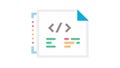 Code File Document Icon: Programming & Development, vector design Generative AI Royalty Free Stock Photo