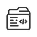 Coding File Folder Icon: Software Development Document Royalty Free Stock Photo