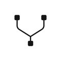 Code Fork icon isolated on white background
