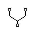 Code Fork icon isolated on white background